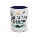 Galapagos Islands Coffee Mug | Travel Destination Souvenir Gift | Accent Color Ceramic 11oz 15oz