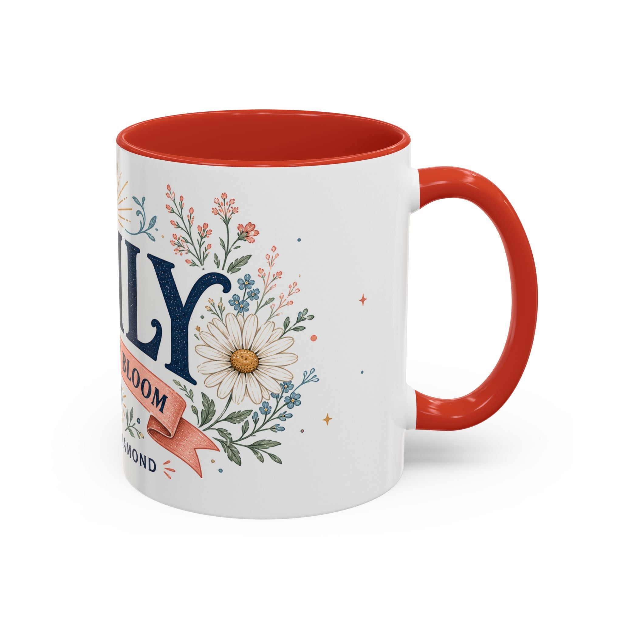 Personalized Name Birth Month Mug | Birth Flower Stone Birthday Gift | 11oz 15oz