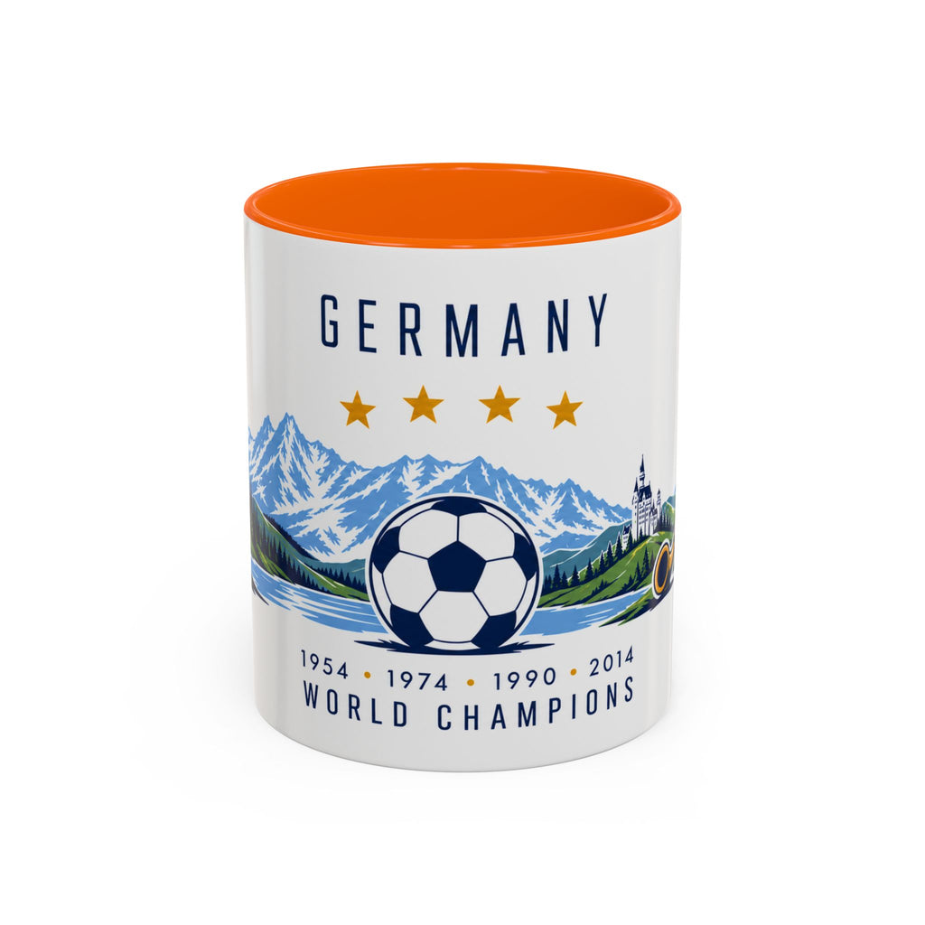 Germany World Champions Mug | Four Time Soccer Champion Gift | German Football Fan Cup | 1954–2014 | 11oz 15oz Accent Mug