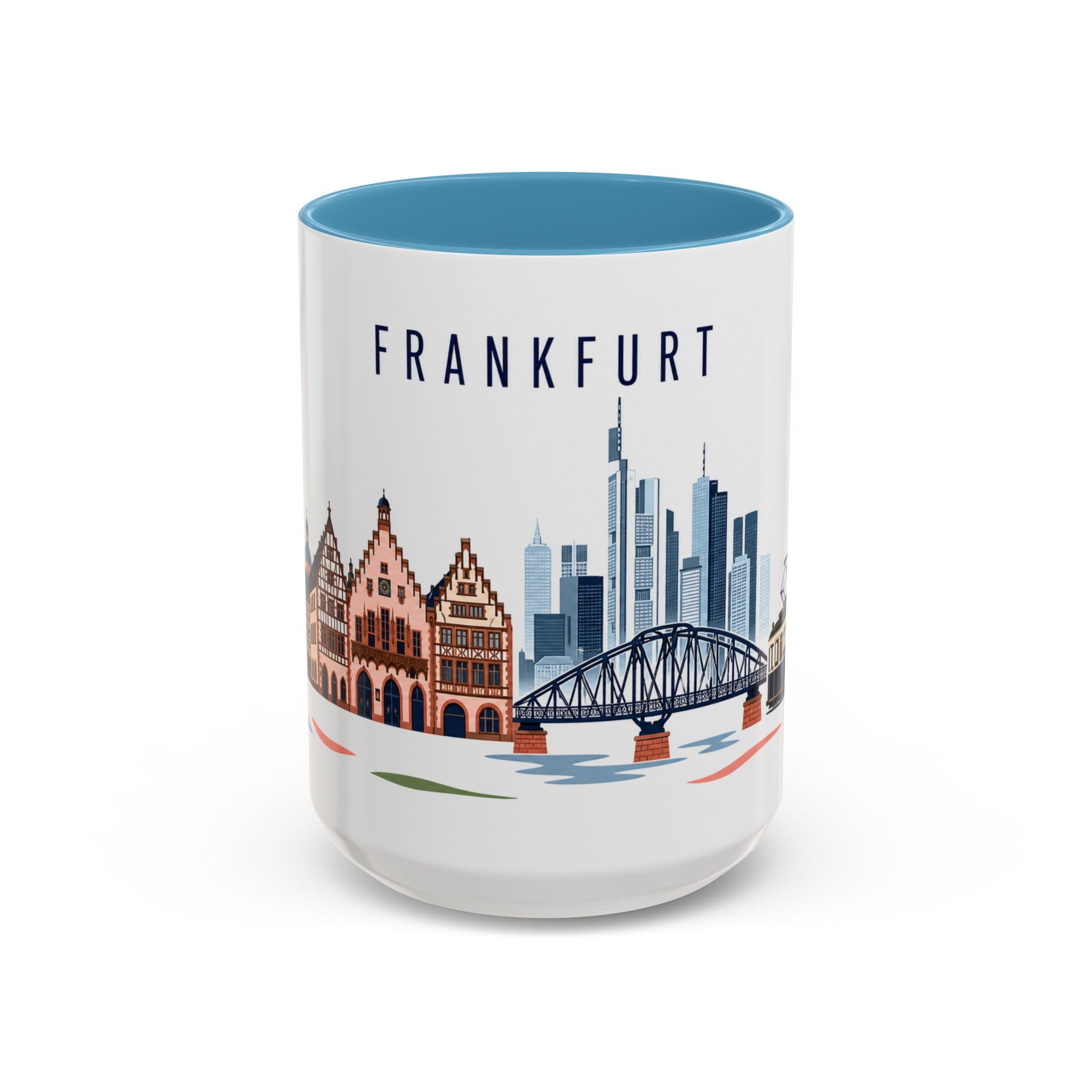 Frankfurt Coffee Mug | Germany Travel Souvenir | Porcelain Decal City Gift | 11oz 15oz Accent Mug