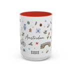 Amsterdam Christmas Watercolor Mug | Festive City Souvenir Coffee Cup