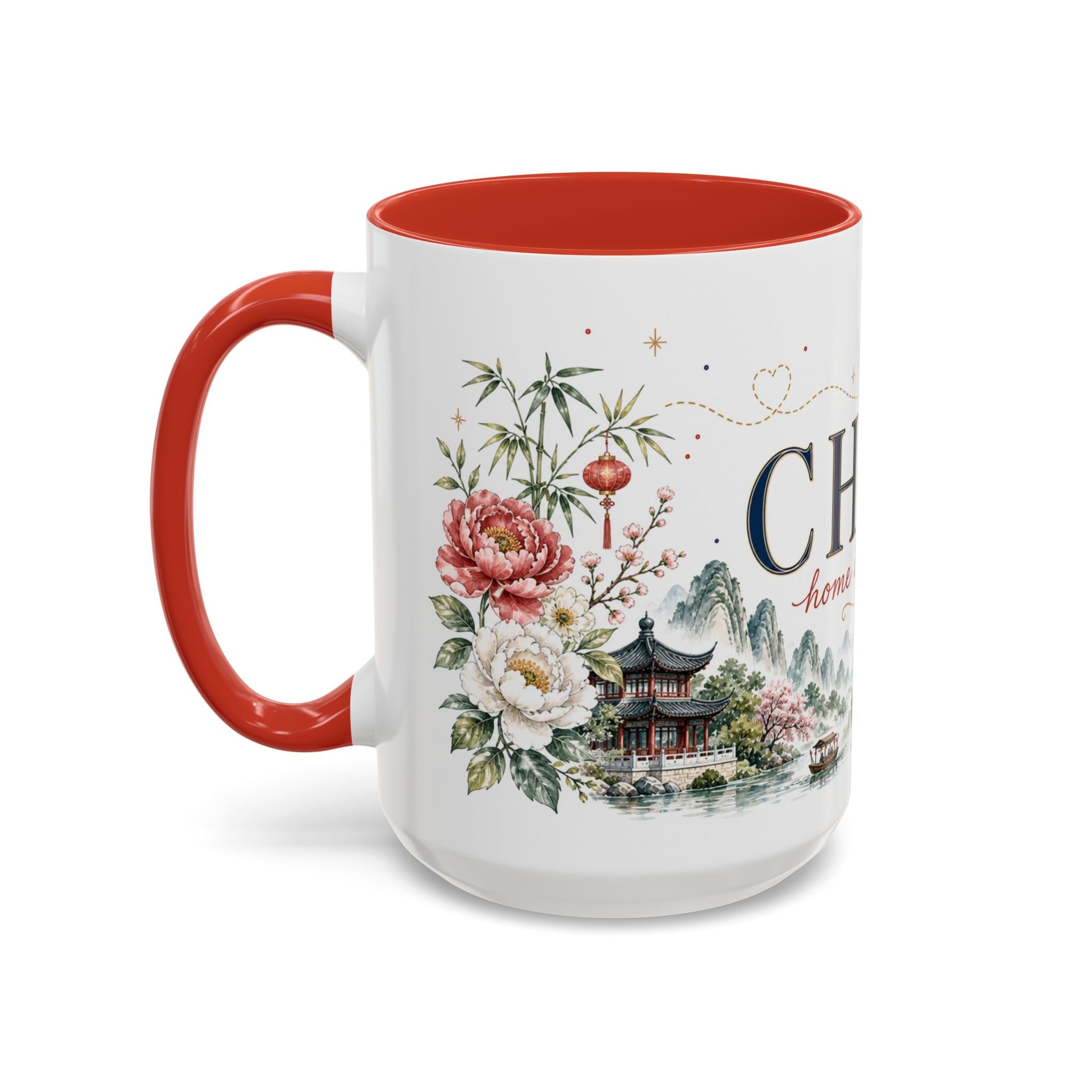 China Home Country Mug | Moving Away Gift | Long Distance Friendship | 11 oz 15 oz Accent Mug