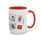 Hanoi Coffee Mug | Postage Stamp Collage Mug | Travel Souvenir Accent Cup 11oz 15oz
