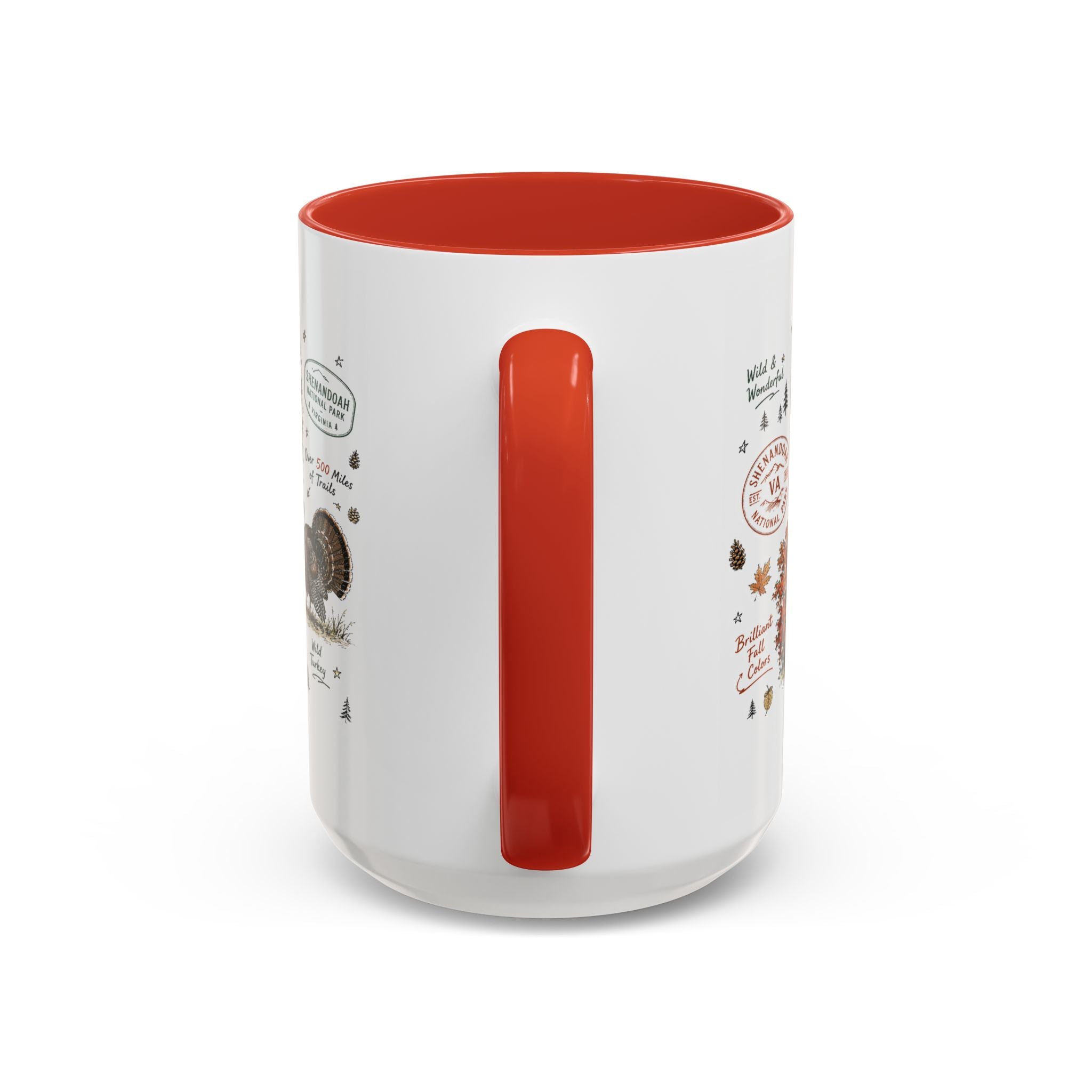 Shenandoah National Park Coffee Mug | Virginia Blue Ridge Hiking Autumn Gift | Accent Color Ceramic 11oz 15oz