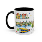Dresden Illustrated Travel Mug | City Souvenir Accent Coffee Mug | 11oz 15oz Ceramic Cup