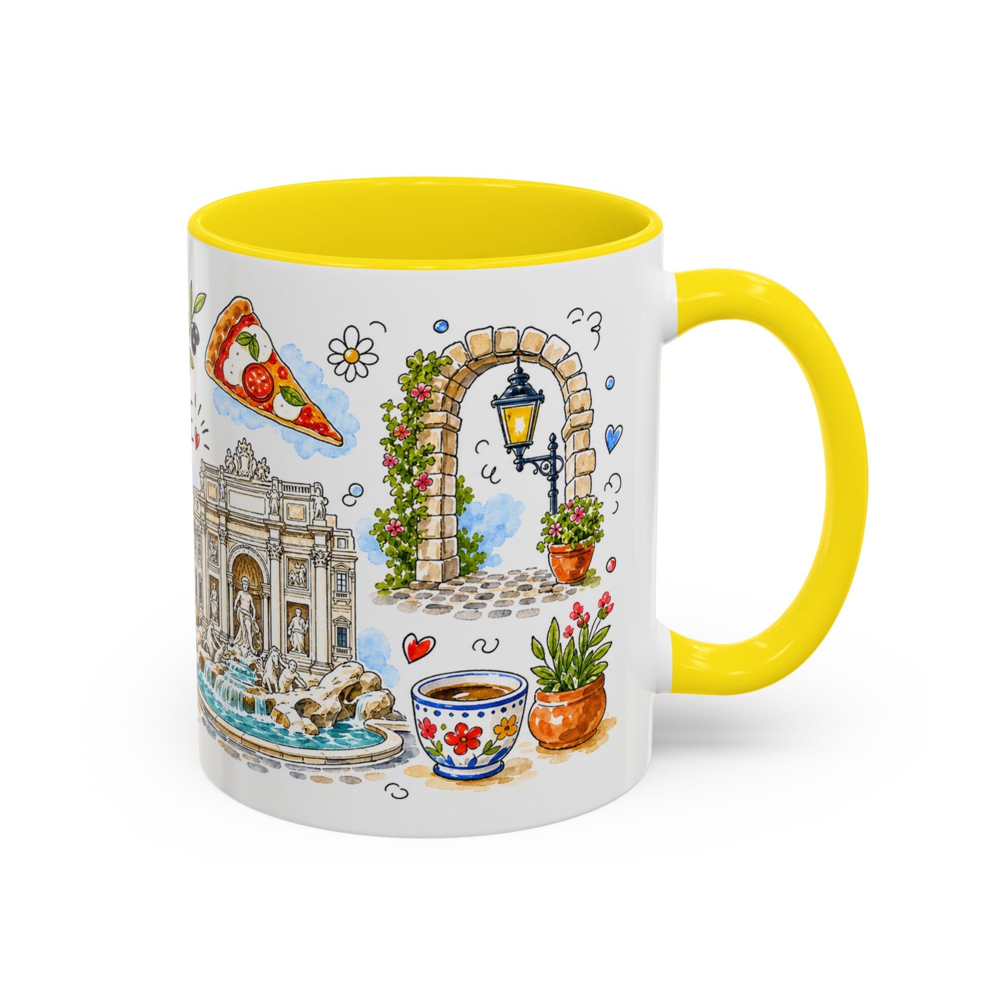 Rome Travel Mug | European City Souvenir Accent Coffee Mug | 11oz 15oz Ceramic Cup