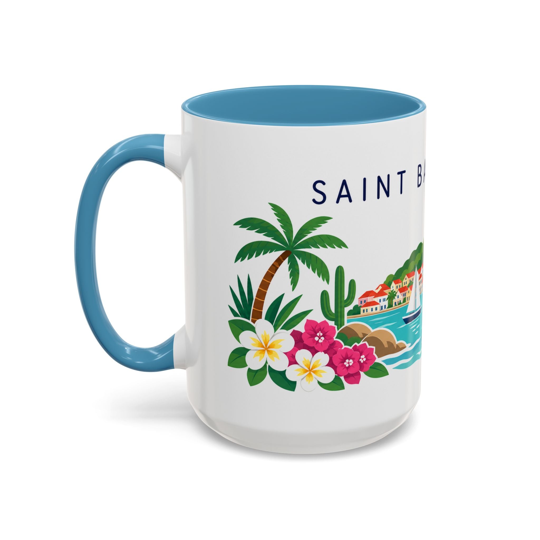 Saint Barthélemy Coffee Mug | Travel Souvenir Accent Mug | Country Gift Ceramic Cup 11oz 15oz