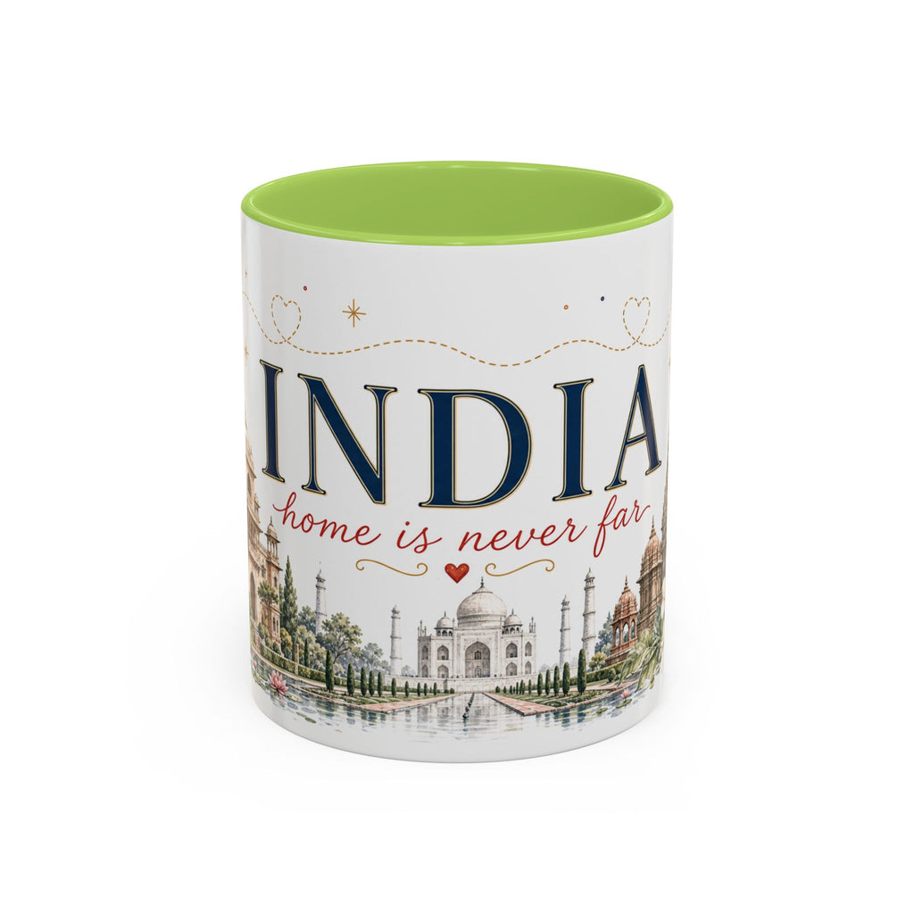 India Home Country Mug | Moving Away Gift | Long Distance Friendship | 11 oz 15 oz Accent Mug