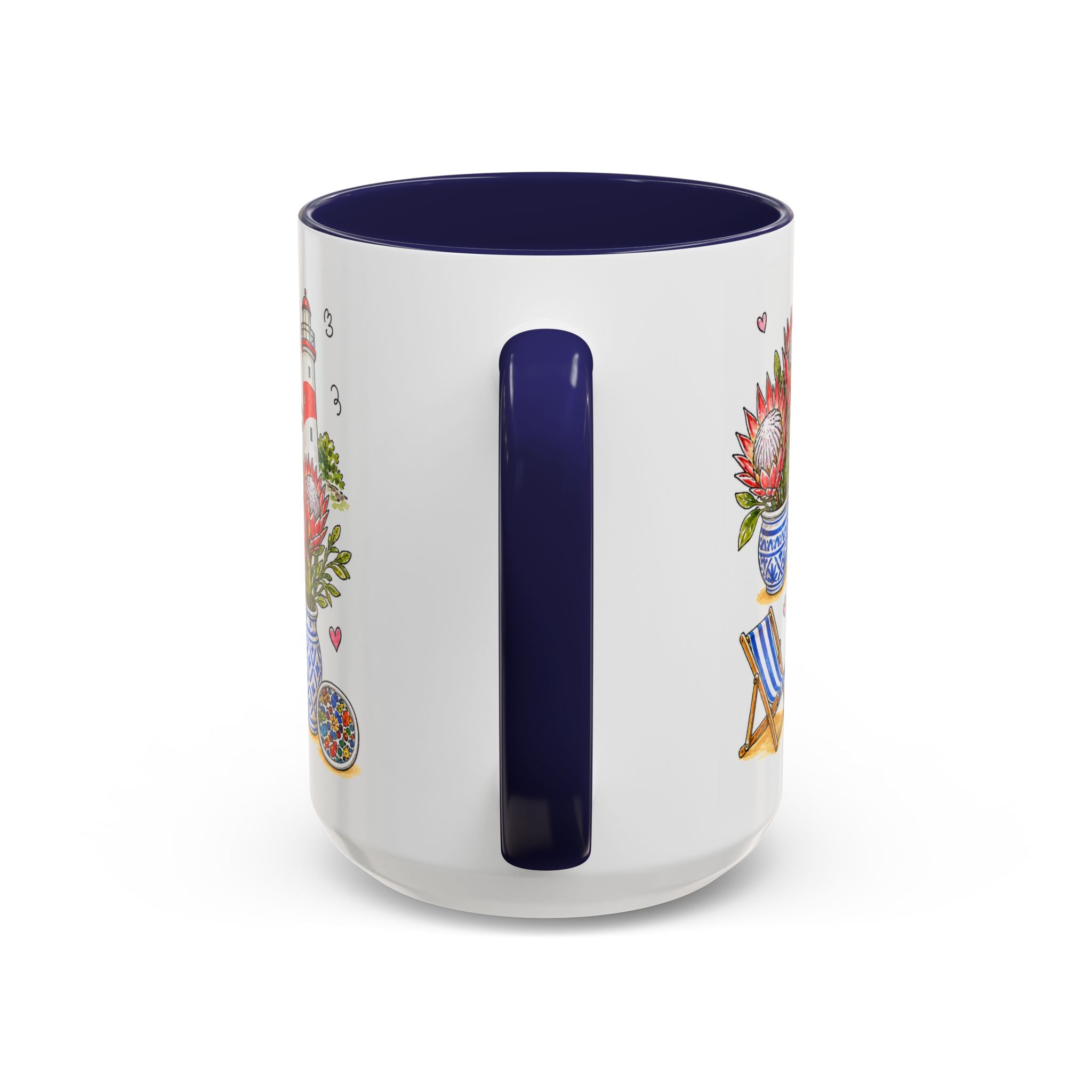 Cape Town Illustrated Travel Mug | City Souvenir Accent Coffee Mug | 11oz 15oz Ceramic Cup