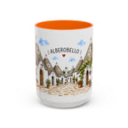 Alberobello Illustrated Travel Mug | Italy Souvenir Accent Coffee Mug | 11oz 15oz Ceramic Cup