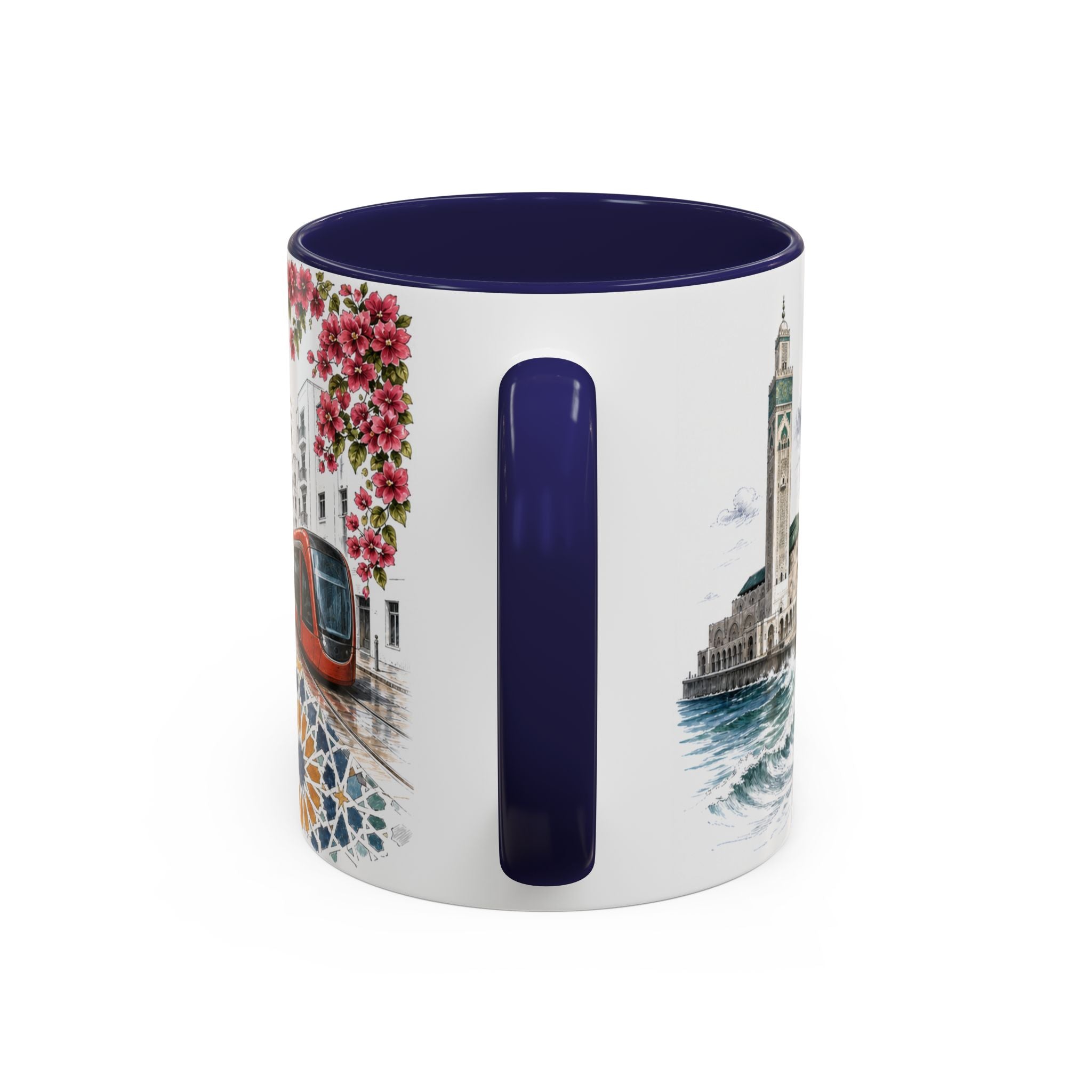 Casablanca Coffee Mug | Morocco Travel Souvenir | Vintage Illustrated City Gift | 11 oz 15 oz Accent Mug