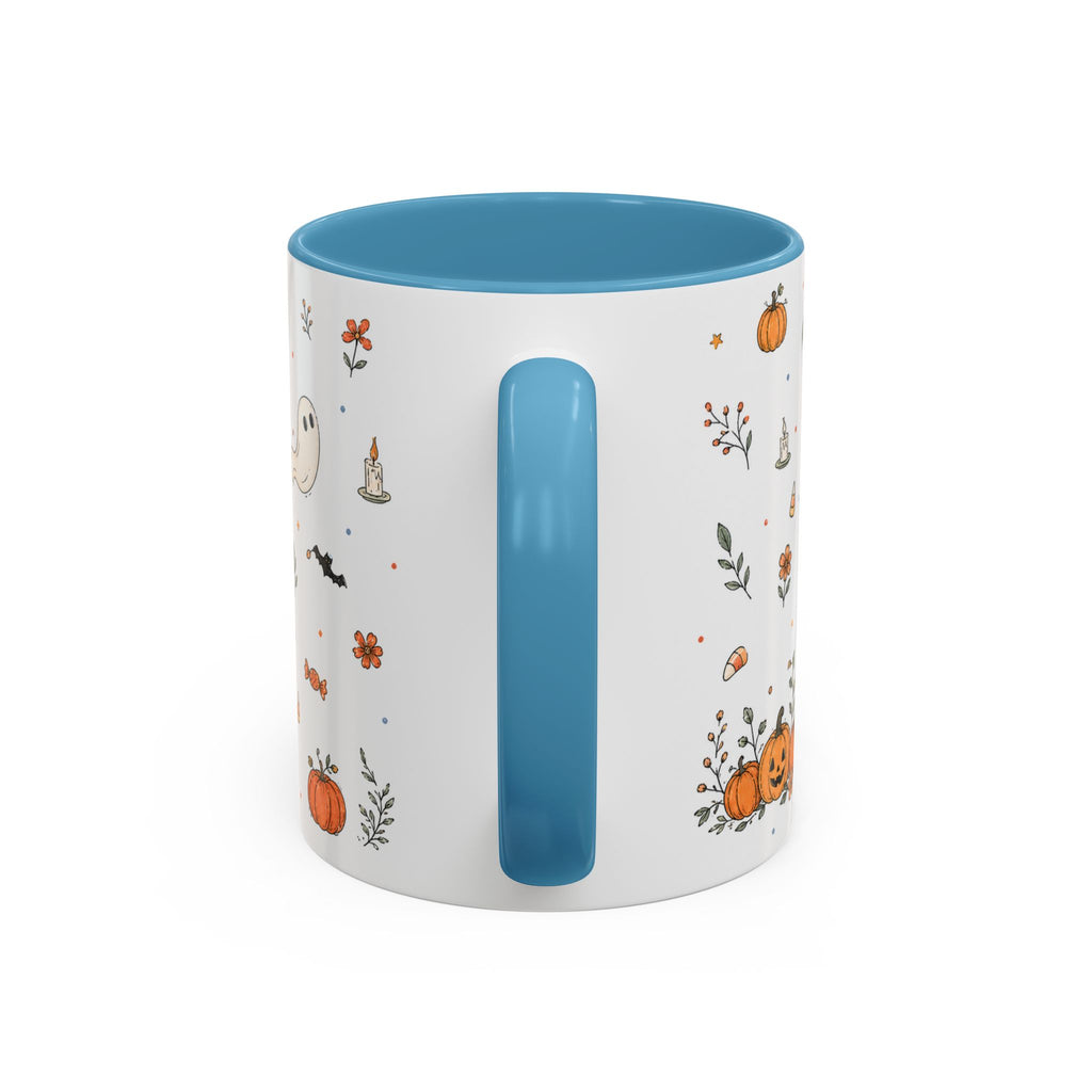 Halloween Party Mug | Ghost Black Cat Candy Watercolor Gift | Accent Cup 11oz 15oz