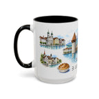 Lucerne Illustrated Travel Mug | City Souvenir Accent Coffee Mug | 11oz 15oz Ceramic Cup