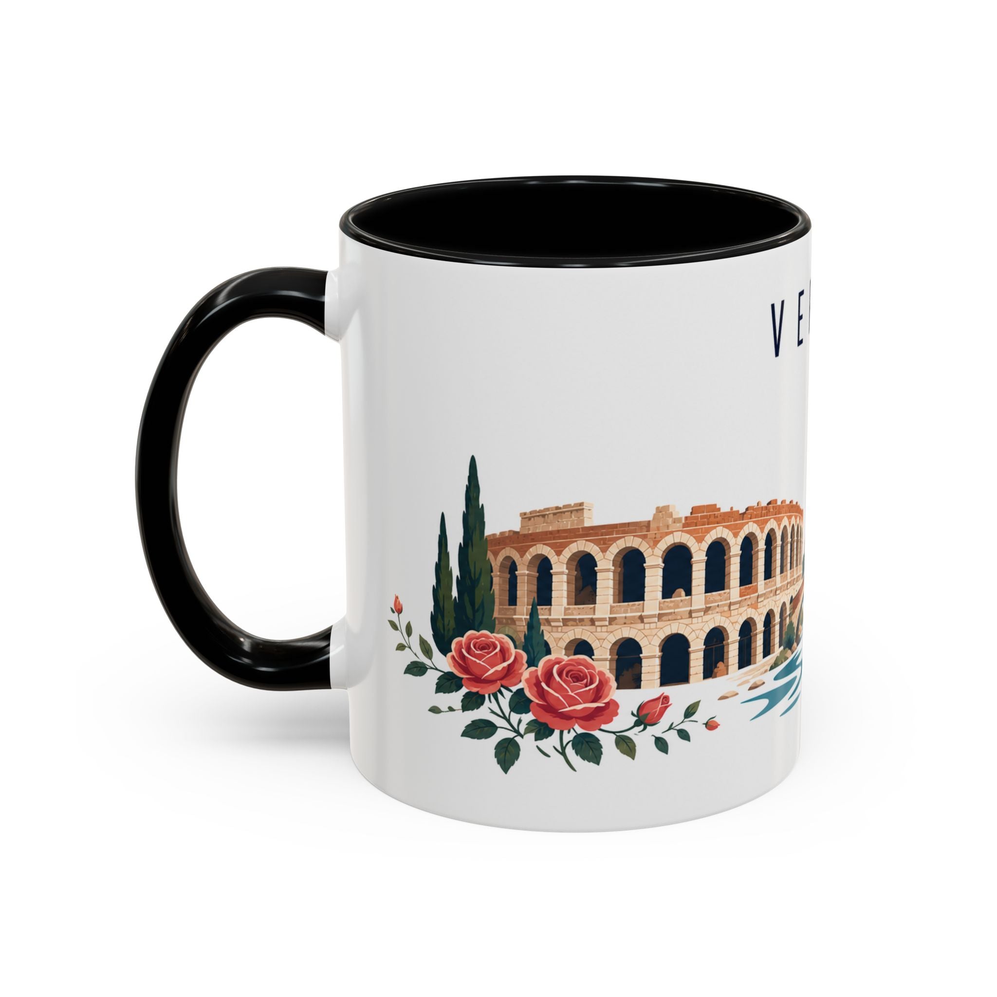 Verona Coffee Mug | Italy Travel Souvenir | Porcelain Decal City Gift | 11oz 15oz Accent Mug