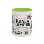 Kuala Lumpur Coffee Mug | Malaysia Souvenir Travel Gift | Accent Color Ceramic 11oz 15oz