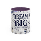 Dream Big Coffee Mug | Class of 2026 Graduation Gift | Accent Color Ceramic 11oz 15oz