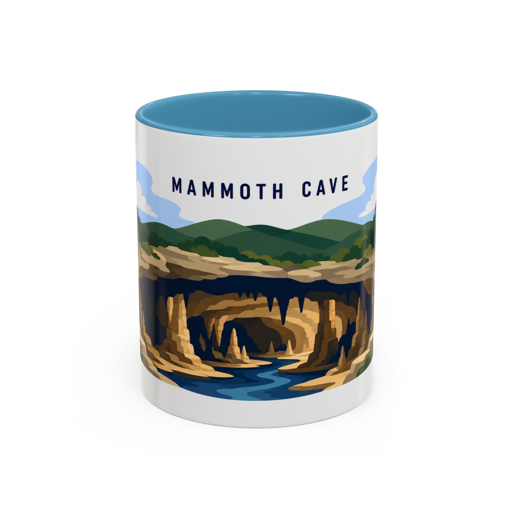 Mammoth Cave National Park Coffee Mug | Solid Color Block Park Souvenir | 11oz 15oz Accent Mug
