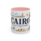 Cairo Coffee Mug | Egypt Souvenir Travel Gift | Accent Color Ceramic 11oz 15oz