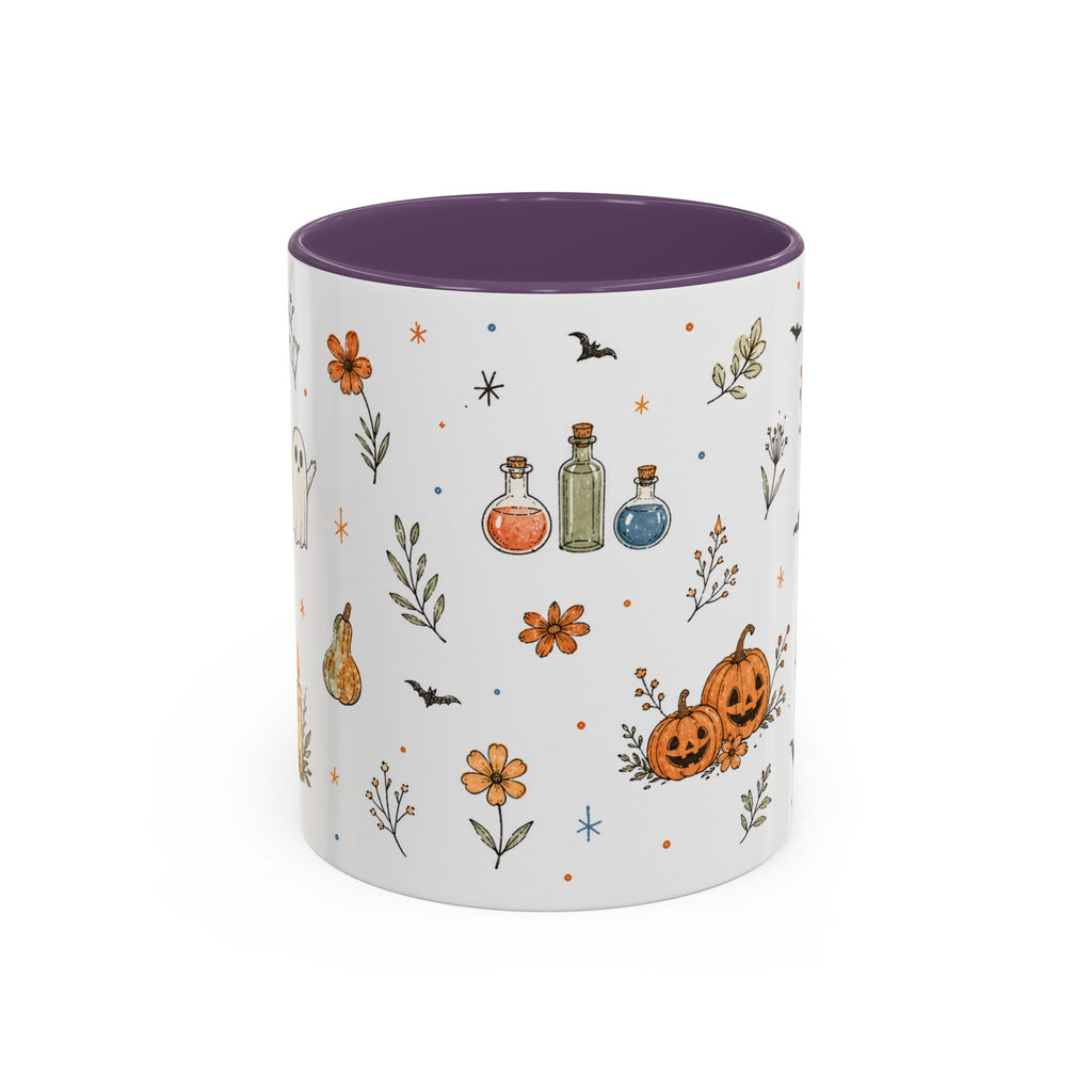 Cute Halloween Mug | Friendly Ghost Potion Watercolor Gift | Magic Accent Cup 11oz 15oz