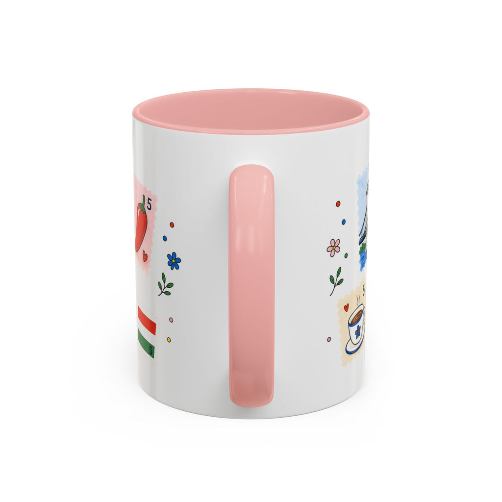 Budapest Coffee Mug | Postage Stamp Collage Mug | Travel Souvenir Accent Cup 11oz 15oz