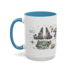 Bali Coffee Mug | Indonesia Souvenir Travel Gift | Accent Color Ceramic 11oz 15oz