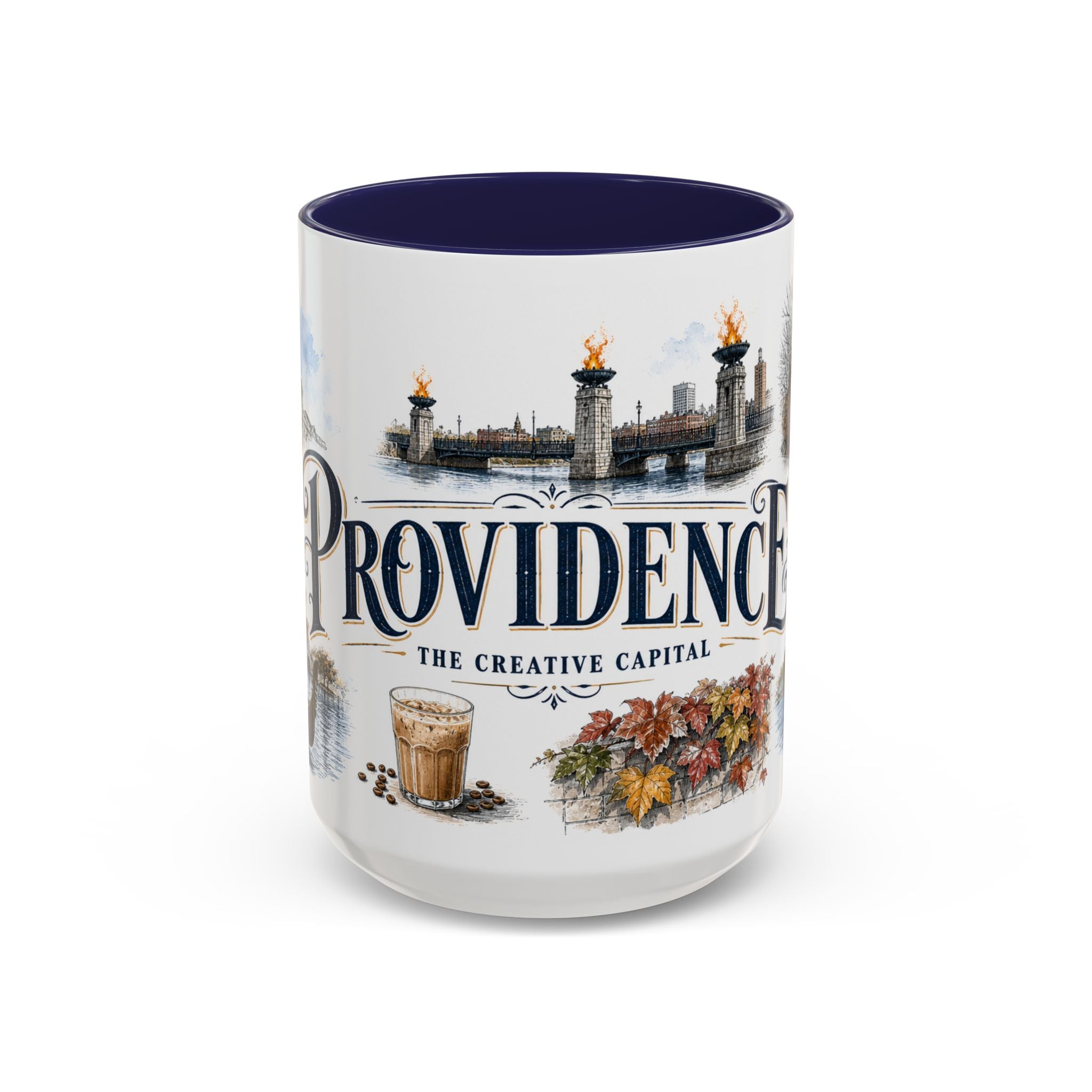 Providence Coffee Mug | United States Travel Souvenir | Vintage Illustrated City Gift | 11 oz 15 oz Accent Mug