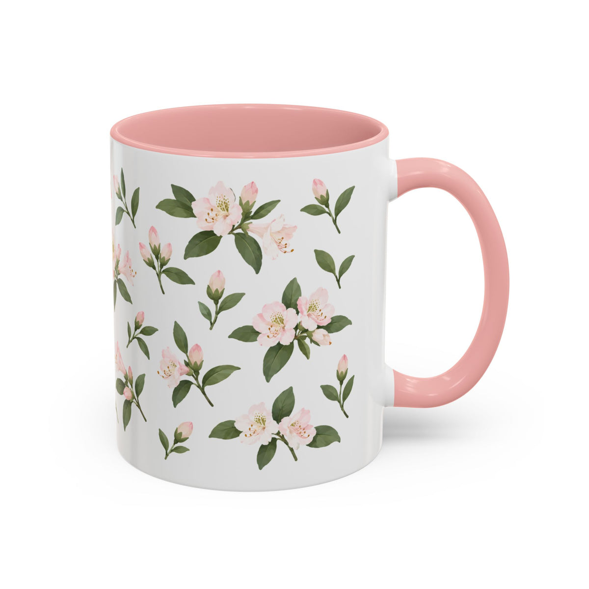 West Virginia Rhododendron Mug, State Flower Floral Coffee Cup, 11oz Botanical Gift