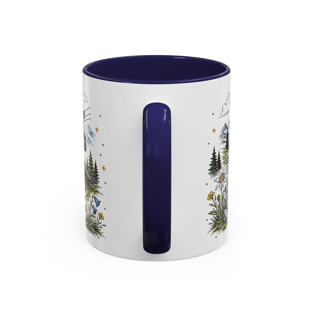 Swiss Alps Coffee Mug | Travel Destination Souvenir Gift | Accent Color Ceramic 11oz 15oz