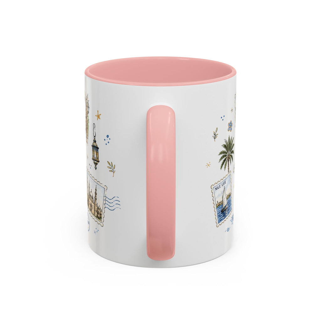 Cairo Coffee Mug | Egypt Souvenir Travel Gift | Accent Color Ceramic 11oz 15oz