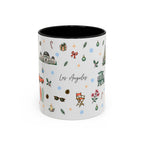 Los Angeles Christmas Mug | Watercolor City Souvenir | Ceramic Coffee Cup (11oz or 15oz)
