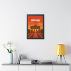 Berlin Germany Framed Poster | Vintage Travel Wall Art | Black Walnut White Frame | 16x24 20x30