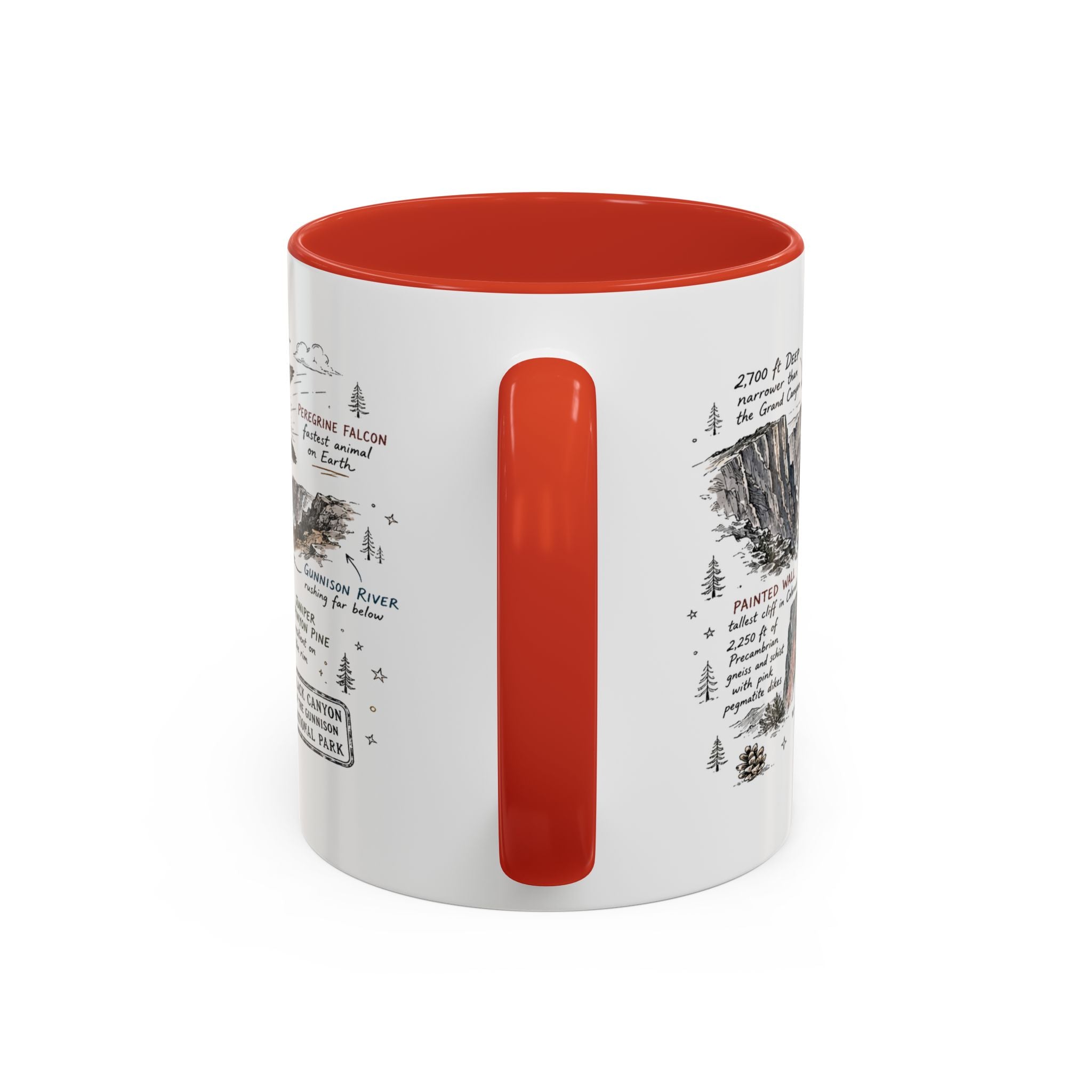 Black Canyon of the Gunnison National Park Coffee Mug | Colorado Deep Canyon Hiking Gift | Accent Color Ceramic 11oz 15oz