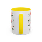 New York Rose Mug, State Flower Floral Coffee Cup, 11oz Botanical Gift