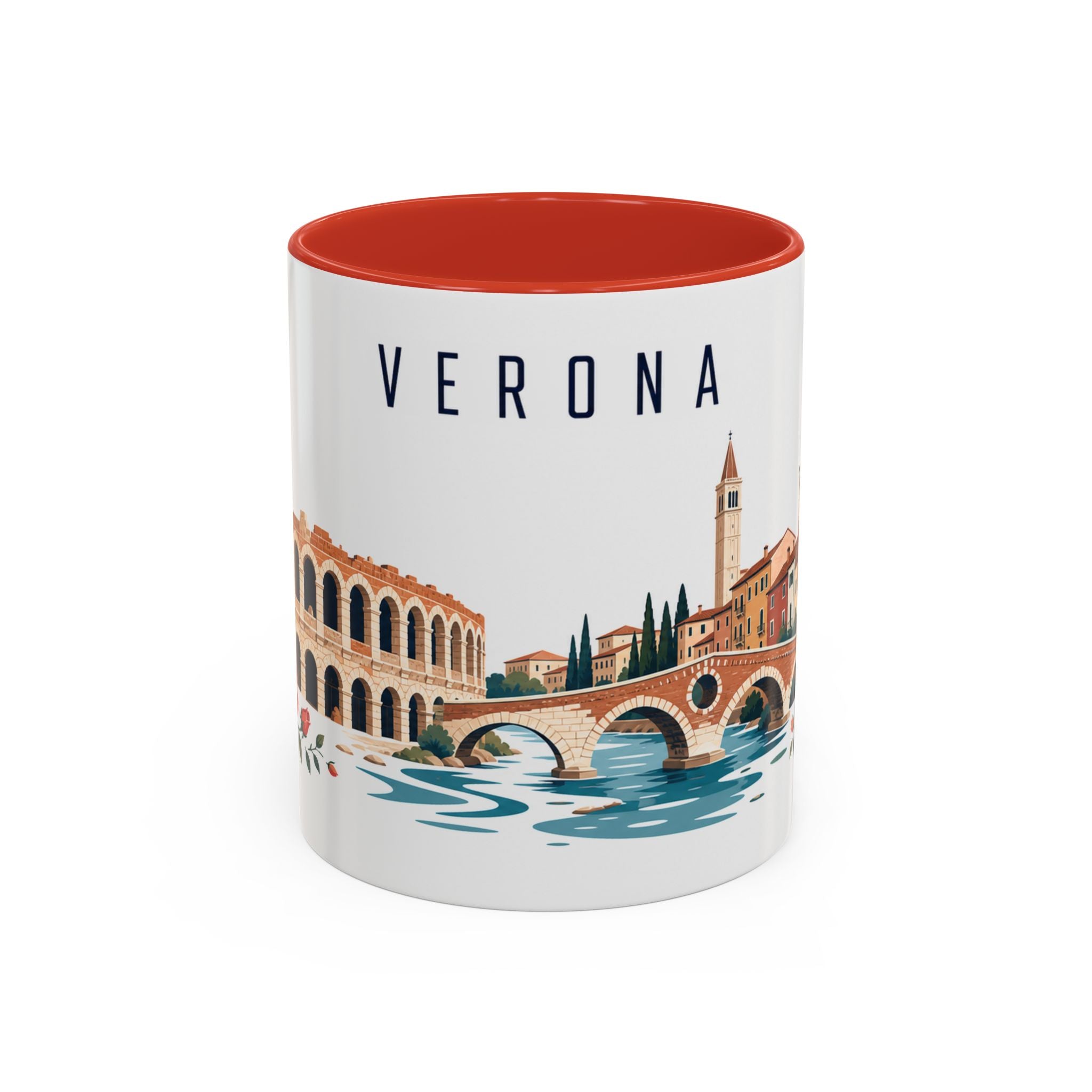 Verona Coffee Mug | Italy Travel Souvenir | Porcelain Decal City Gift | 11oz 15oz Accent Mug
