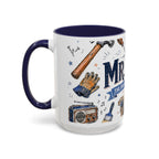 Mr Fix It Coffee Mug | Father's Day Gift for Dad | Accent Color Ceramic 11oz 15oz