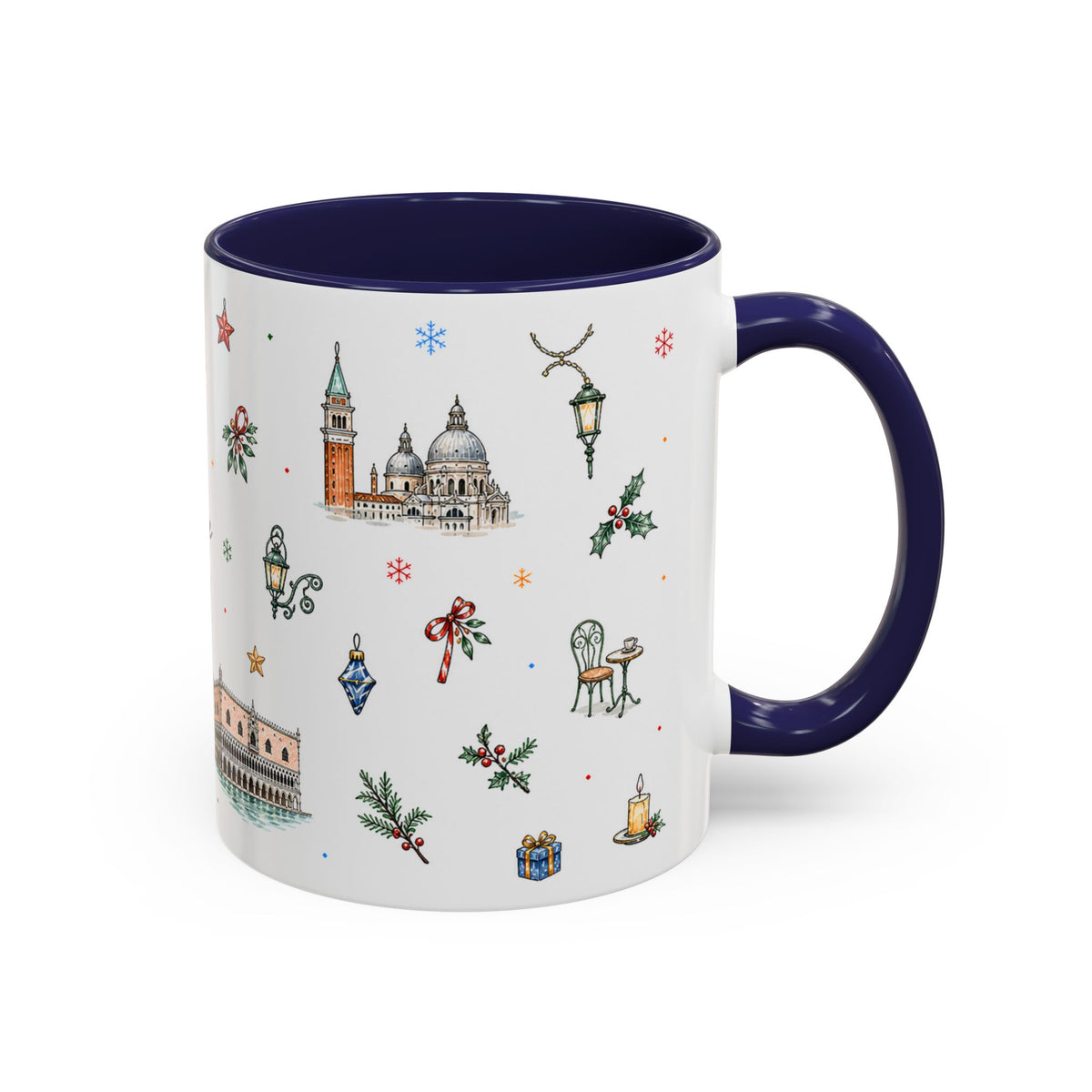 Venice Christmas Mug | Watercolor City Souvenir, Travel Memory Cup
