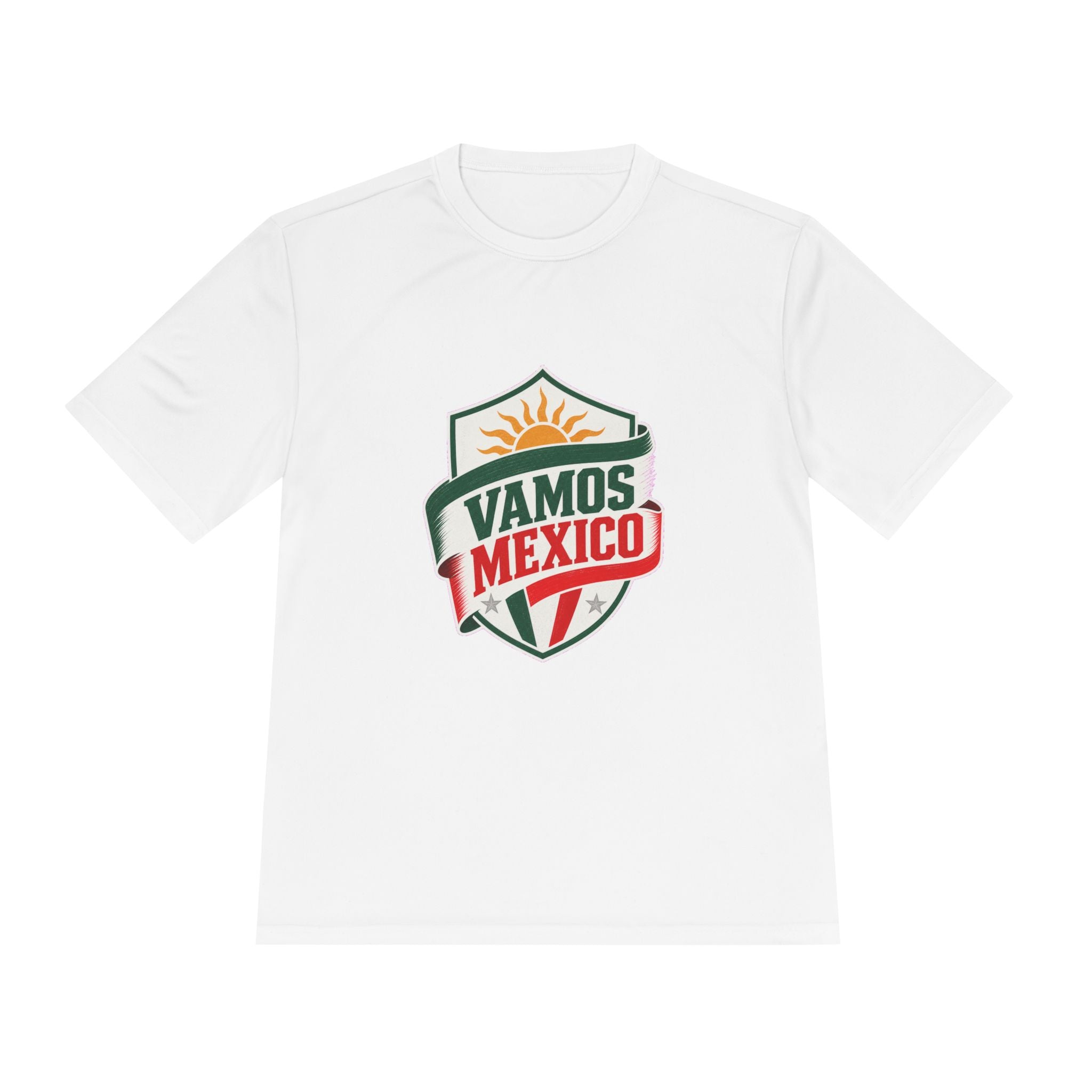 Vamos Mexico Soccer Fan Tee, Moisture Wicking Sport Shirt