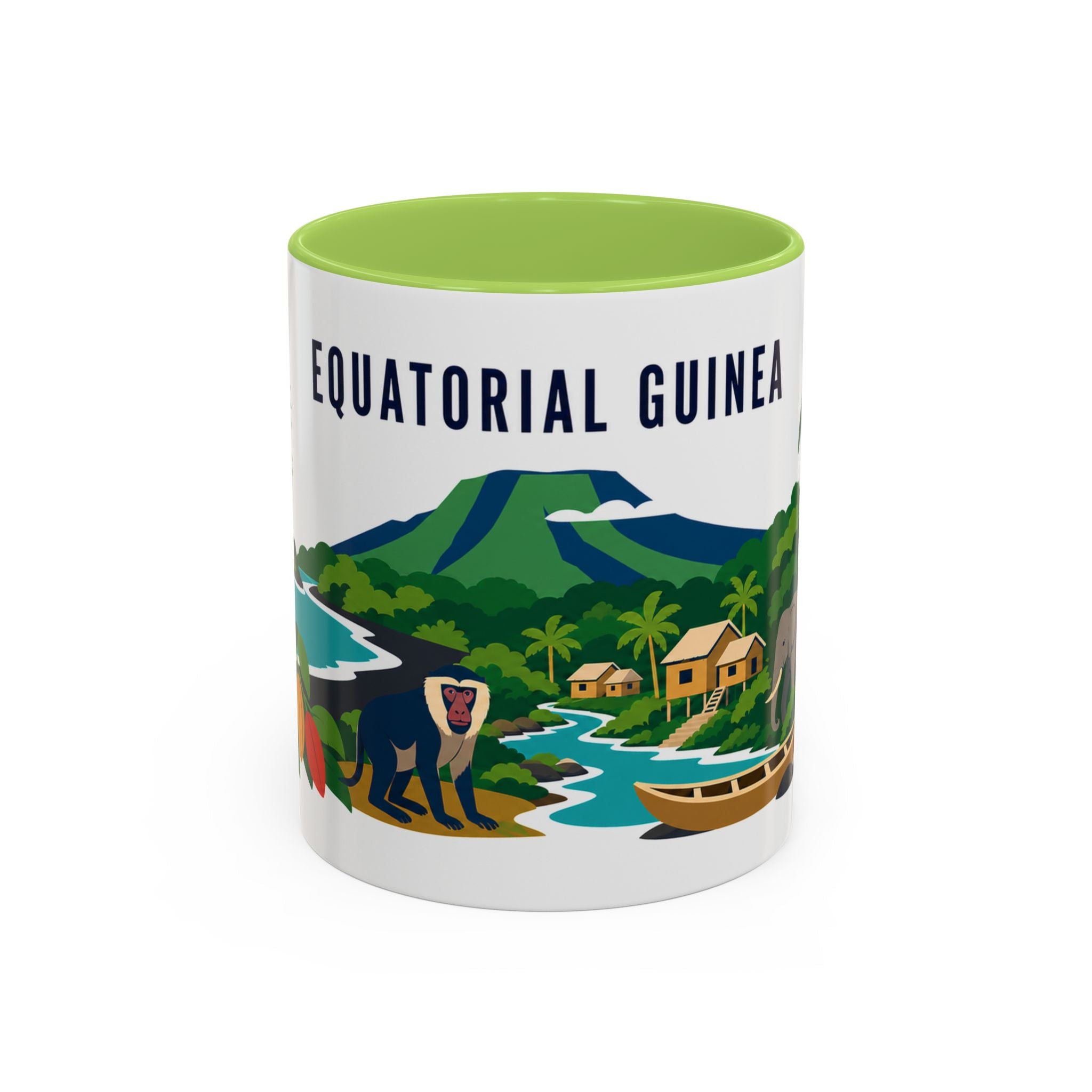 Equatorial Guinea Coffee Mug | Travel Souvenir Accent Mug | Country Gift Ceramic Cup 11oz 15oz