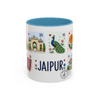 Jaipur Coffee Mug | Postage Stamp Collage Mug | Travel Souvenir Accent Cup 11oz 15oz