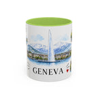 Geneva Illustrated Travel Mug | City Souvenir Accent Coffee Mug | 11oz 15oz Ceramic Cup