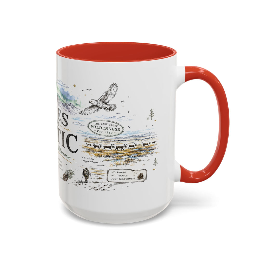 Gates of the Arctic National Park Coffee Mug | Alaska Arctic Wilderness Gift | Accent Color Ceramic 11oz 15oz