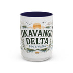 Okavango Delta Coffee Mug | Travel Destination Souvenir Gift | Accent Color Ceramic 11oz 15oz