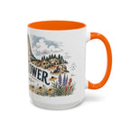 Devils Tower Mug, Wyoming Travel Souvenir, Bucket List Gift, Accent Ceramic Coffee Mug 11oz 15oz
