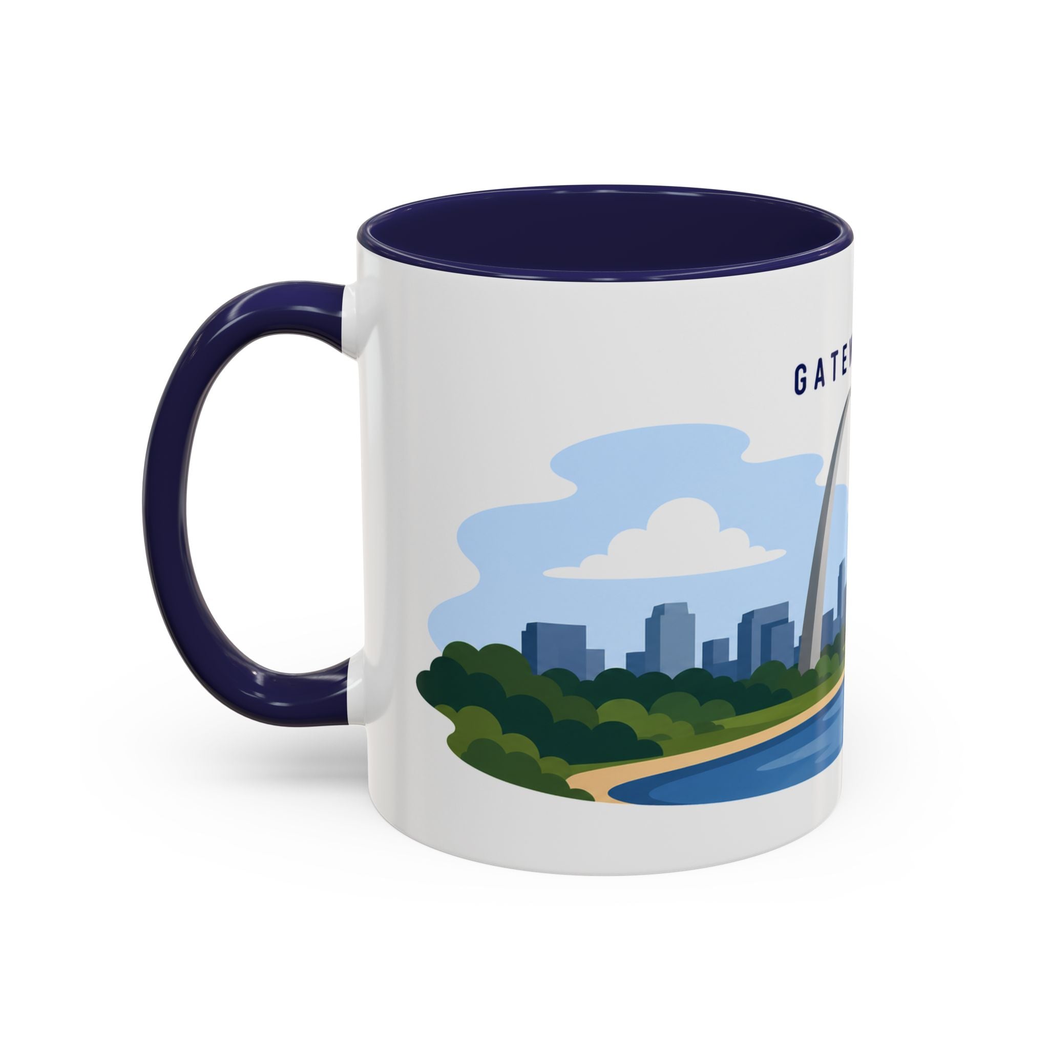 Gateway Arch National Park Coffee Mug | Solid Color Block Park Souvenir | 11oz 15oz Accent Mug