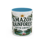 Amazon Rainforest Coffee Mug | Travel Destination Souvenir Gift | Accent Color Ceramic 11oz 15oz