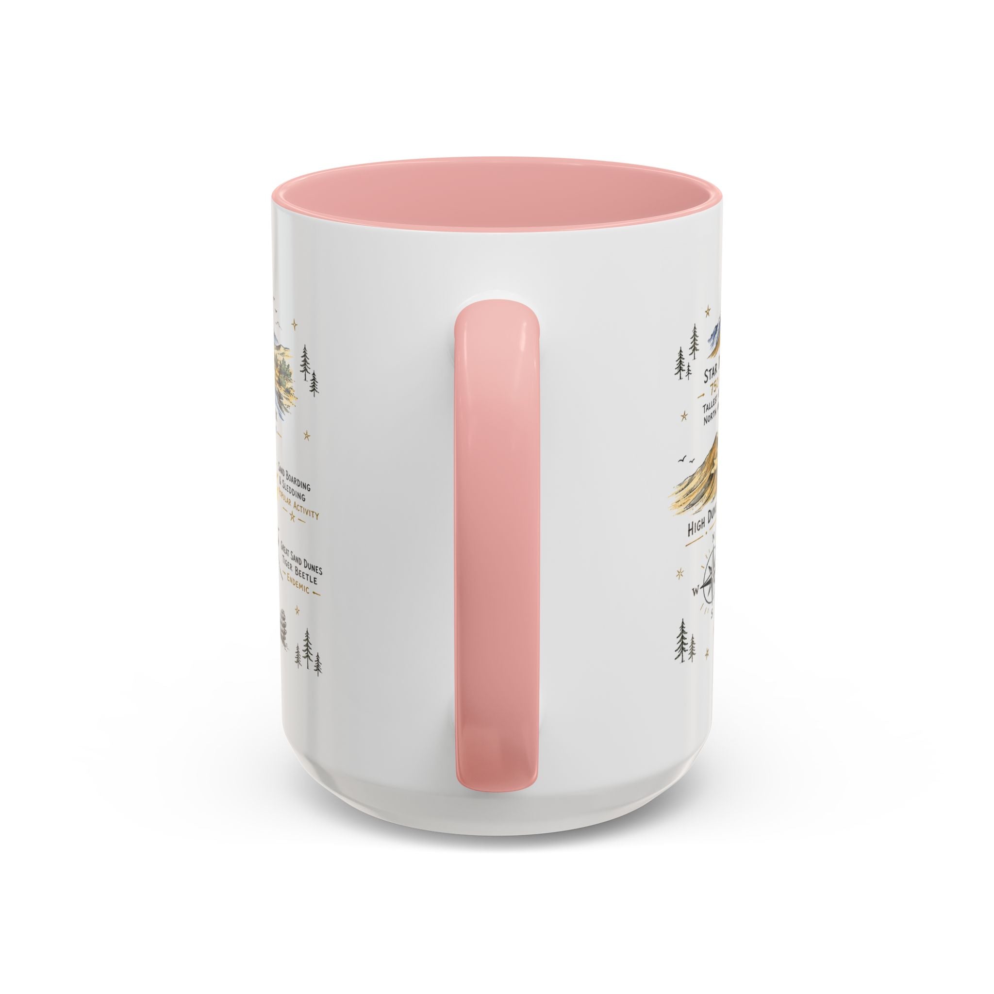 Great Sand Dunes National Park Coffee Mug | Colorado Desert Mountain Dunes Gift | Accent Color Ceramic 11oz 15oz
