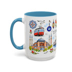 Istanbul Travel Mug | European City Souvenir Accent Coffee Mug | 11oz 15oz Ceramic Cup