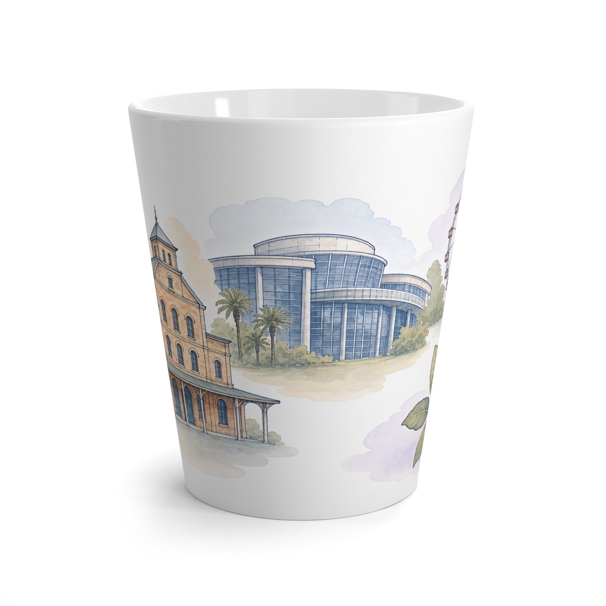 Anaheim Latte Mug | Watercolor City Travel Mug | 12 oz Ceramic Souvenir Gift
