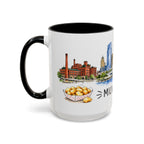Milwaukee Illustrated Travel Mug | City Souvenir Accent Coffee Mug | 11oz 15oz Ceramic Cup