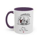 Elephant Mom Coffee Mug | First Home Forever Heart | Mother's Day Gift
